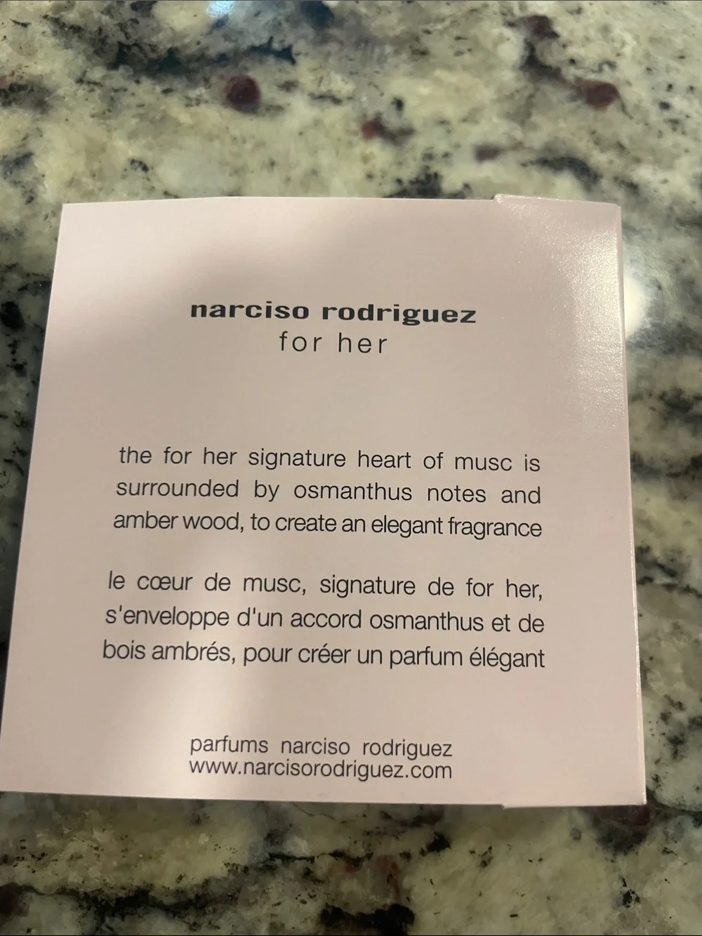 Narciso Rodriguez new sampler spray fir her - Picture 2 of 5